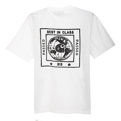 Carhartt WIP S/S Stamp T-Shirt White/Black Stone Washed I033670 Degli Uberti